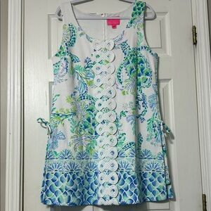 Lilly Pulitzer Blue and Green Floral Dress